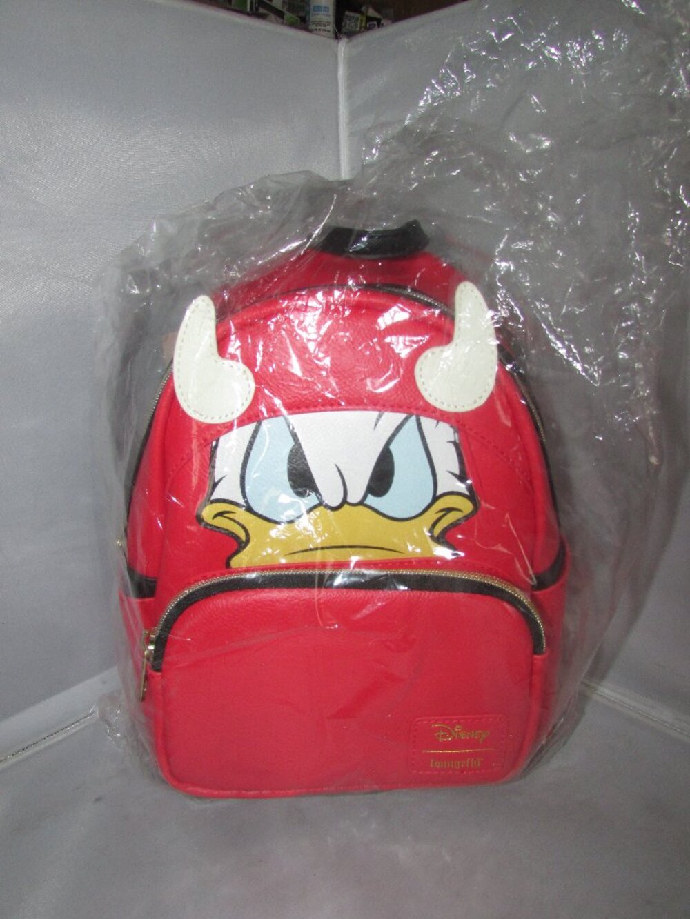 Loungefly Disney Devil Donald Duck GIow-in-the-Dark Mini Backpack New With Tags